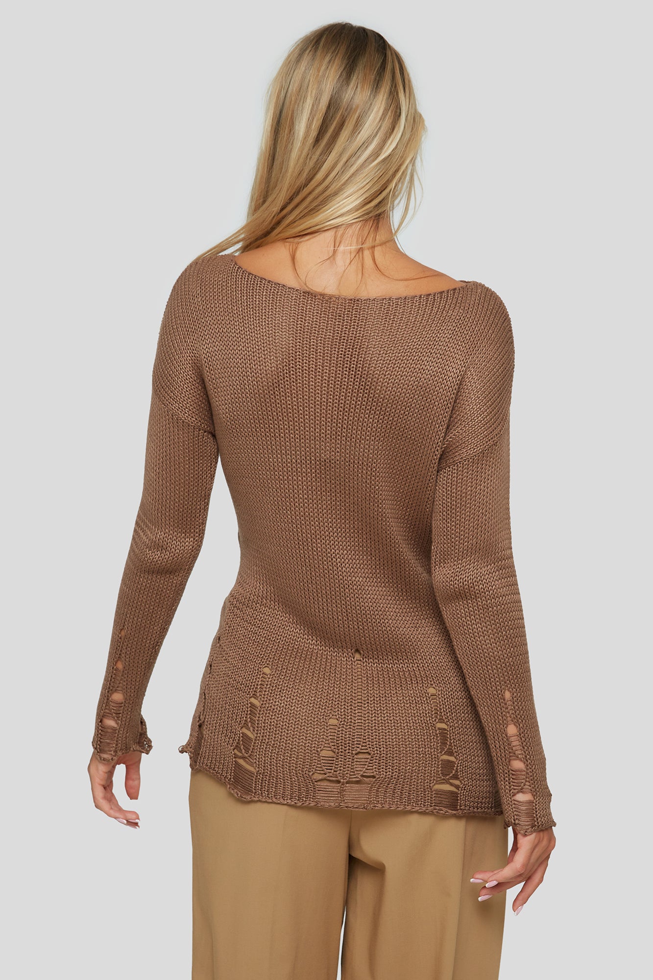 Jumper with holes UMA bronze