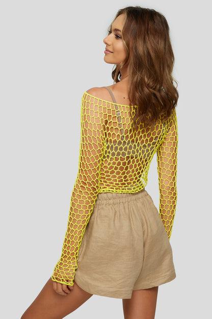 Top ARIEL rayon yellow